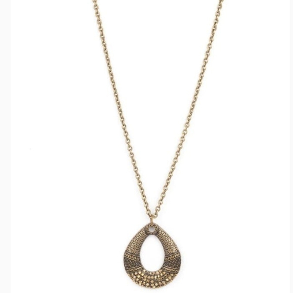 Paparazzi Gold Teardrop Necklace Glitz And Grind Pendant Fashion Jewelry